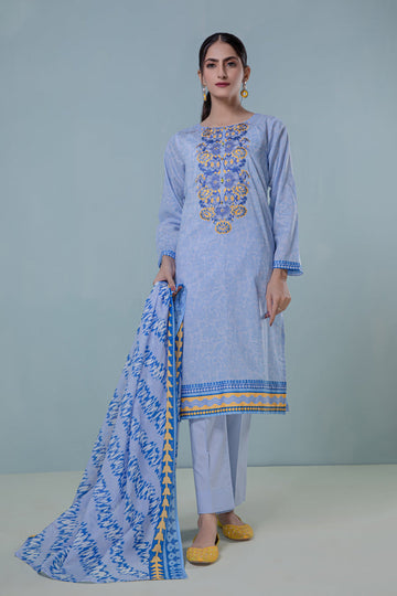 Bonanza Satrangi Sky Blue Lawn Suit Rsk223p69 Eid Pret 2022 Online Shopping